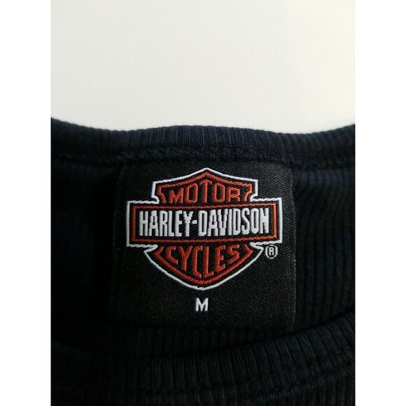 Vintage Harley Davidson Crop Tank Top Black Tag Size M Daytona Beach - Picture 6 of 12